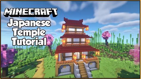 the japanese temple in minecraft with text overlaying it that reads ...