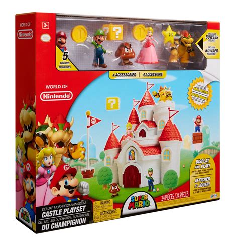 Jakks Pacific Super Mario Bros. Deluxe Mushroom Kingdom Castle Playset