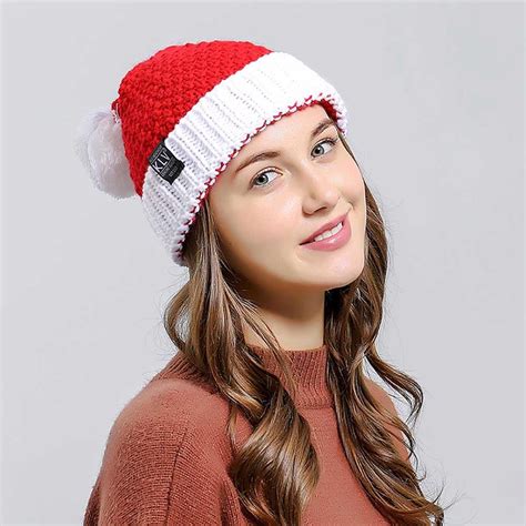 Santa Claus Party Christmas Hat for Adults Women Red