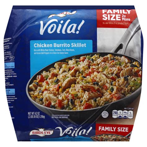 Save on Birds Eye Voila! Skillet Meal Chicken Burrito Family Size Order ...