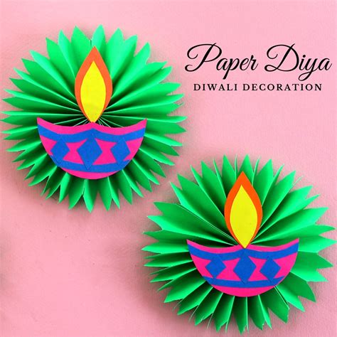 DIY Paper Diya Decoration | Diwali Decoration Ideas | Beautiful paper ...