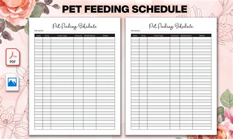 Dog Feeding Chart Printable