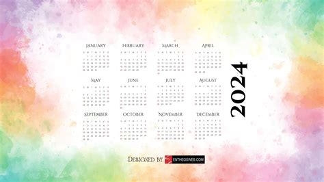 2024 Calendar Desktop Wallpapers | EntheosWeb