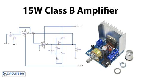 15Watt Class B Audio Amplifier Circuit