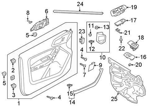 Ford Ranger Door Panel Insert. CREW CAB. SUPER CAB. Right, FRONT, Cover ...