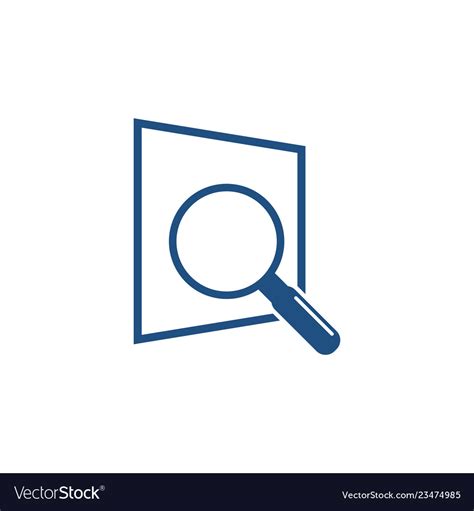 Magnifying glass searching logo icon graphic Vector Image