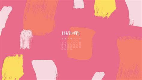 FREE February desktop wallpaper calendars