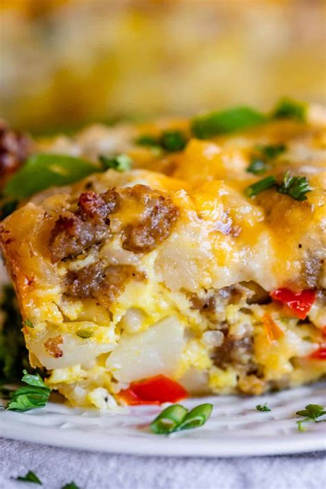 Easy Overnight Breakfast Casserole with Sausage - The Food Charlatan