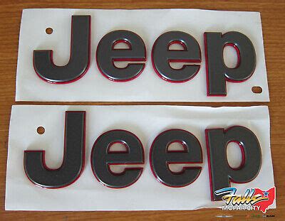 18-21 Jeep Wrangler JL (Set of 2) Fender Decal Dark Gray & Red MOPAR ...