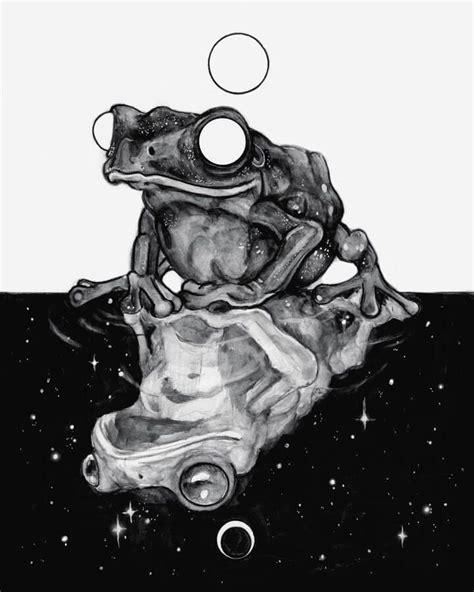 Drawings of Cute and Scary Creatures | Frog art, Drawings, Beauty drawings