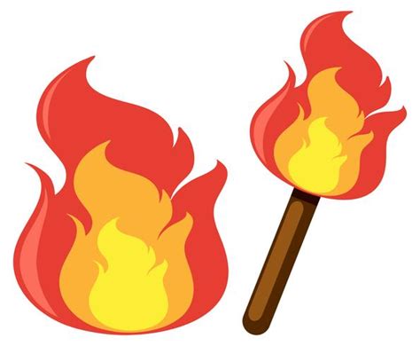 Set of fire flame 446987 Vector Art at Vecteezy