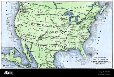 Transcontinental Railroad Original Route Map