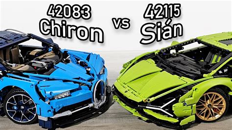 LEGO Bugatti Chiron vs LEGO Lamborghini Sian | LEGO 42115 vs 42083 ...