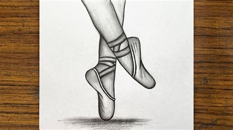 Cómo dibujar zapatillas de punta de ballet || Cómo dibujar para ...