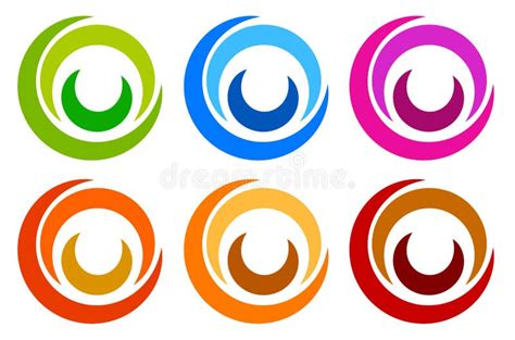 Colorful Circle Logo, Icon Templates. Concentric Segmented Circl Stock ...