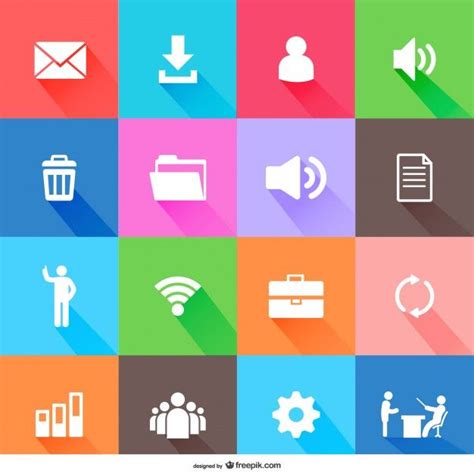 Download Flat Web Elements Icons for free | Flat design icons, Vector ...