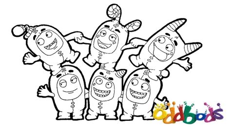 Halloween Oddbods Coloring Pages