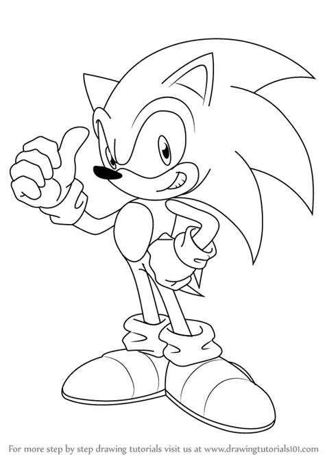 Sonic The Hedgehog Drawing Outline