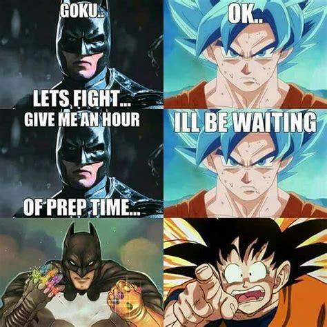 Batman with prep time debate example. Lol | Dragon ball super funny ...