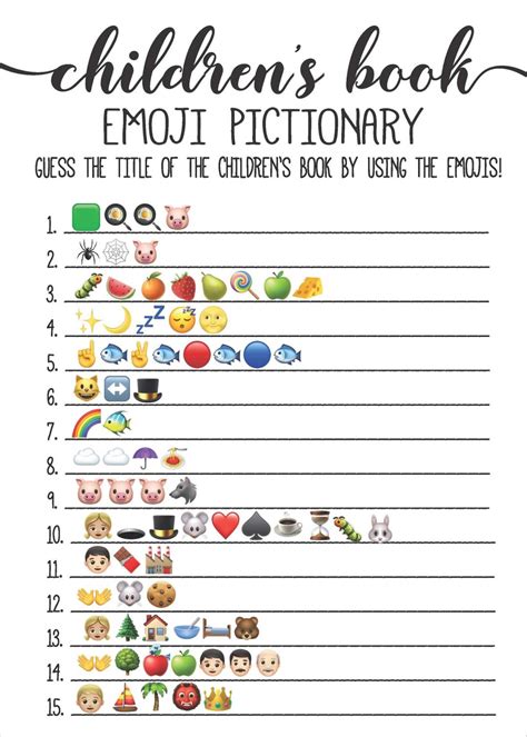 Emoji Pictionary | Can you guess the books? – Paul Memorial Library