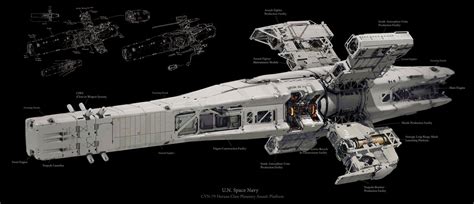 U.N. Space Navy Haruna Class Planetary Assault Platform by Prog Wang ...