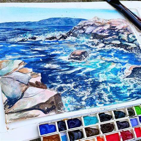 Painting on the Point! Paint a coastal Maine scene with me! Watercolor ...