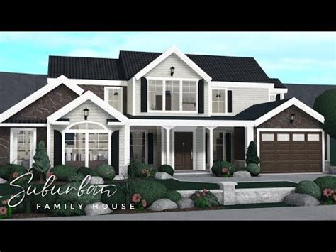 BLOXBURG | Suburban Family Home | (Exterior) Part 1 | Roblox Speed ...