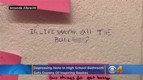 Depressing Graffiti In High School Bathroom Gets Dozens Of Inspiring ...