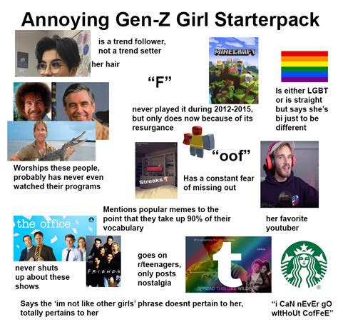 Annoying Gen-Z Girl Starterpack | r/starterpacks | Starter Packs | Know ...