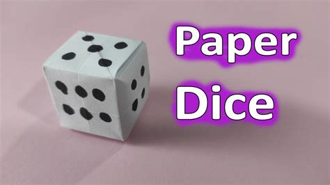 How To Make a Paper Dice - Origami Dice - YouTube