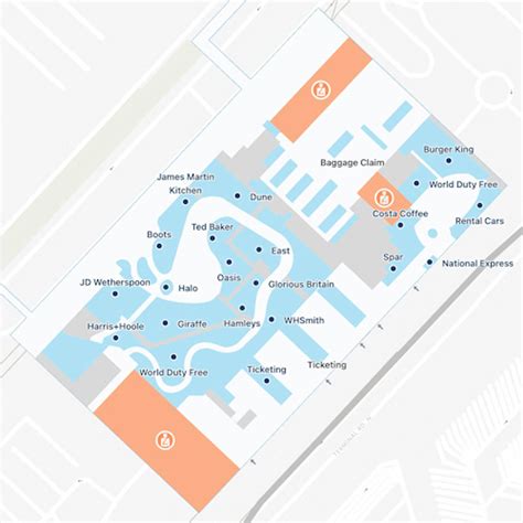 London Stansted Airport STN Main Terminal Map