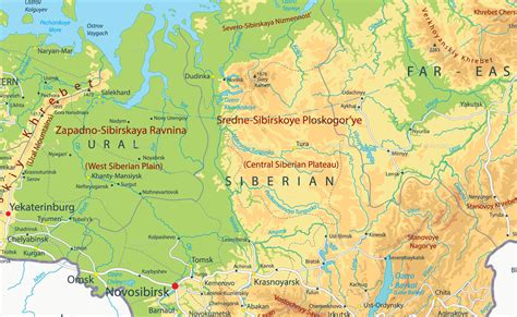 Physical Map Of Russia Rivers - United States Map