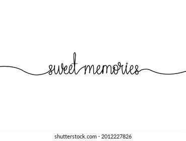 Sweet Memories Hand Drawn Design Vector Stock Vector (Royalty Free ...