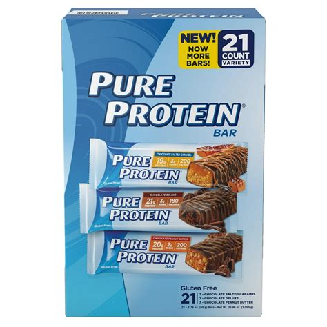 Pure Protein High Protein Bars, Variety Pack (21 Count) - Walmart.com ...