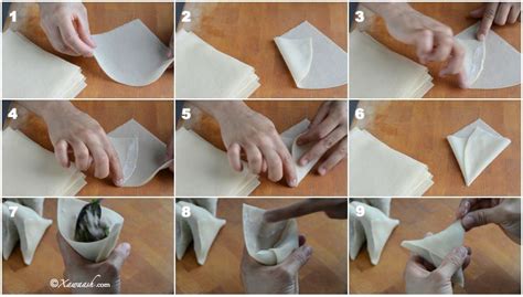 Samosa Pastry - how to fold for potato samosas... step by step | Samosa ...