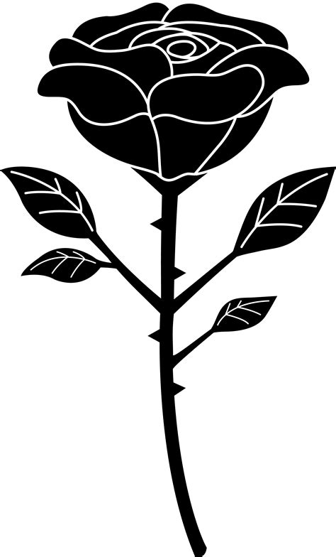 black and white photos | Black and White Rose Vector | Flower clipart ...