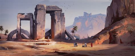 ArtStation - Ancient ruins, Andrei Kotnev | Egypt concept art ...