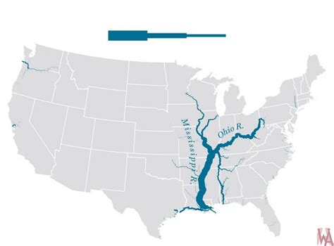 Mississippi River Map USA States