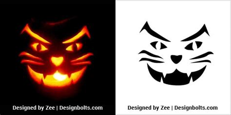 Printable Cat Pumpkin Carving Stencils