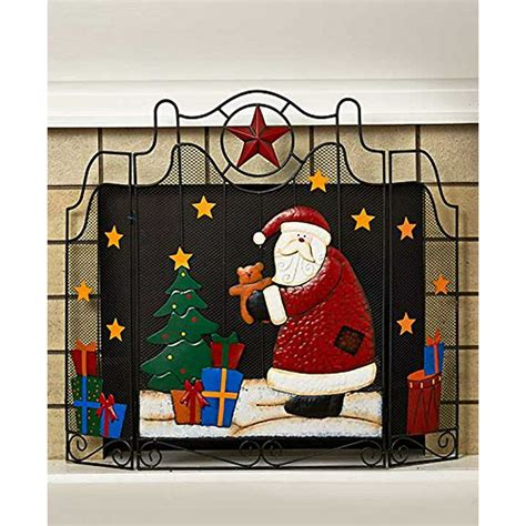 Holiday Santa Fireplace Screens - Walmart.com - Walmart.com