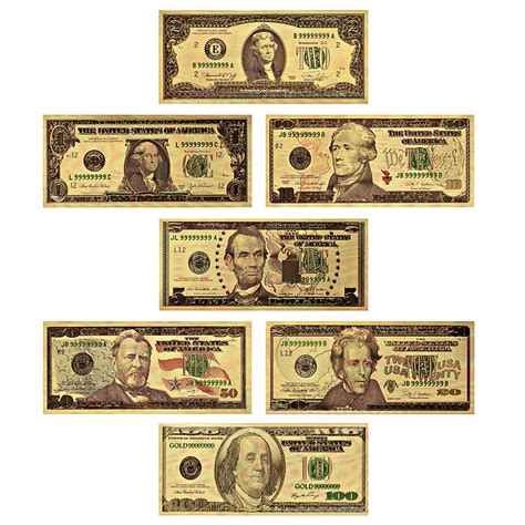 Buy LONG7INES USA President 1/2/5/10/20/50/100 Dollar Bill Banknote ...