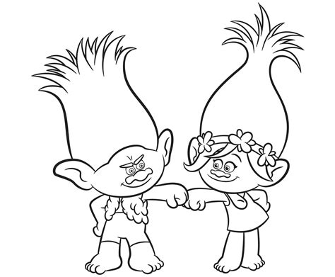 Trolls to download for free - Trolls Coloring Pages for Kids