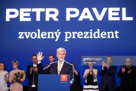 Czech Republic's President elect Petr Pavel delivers a speech at his ...