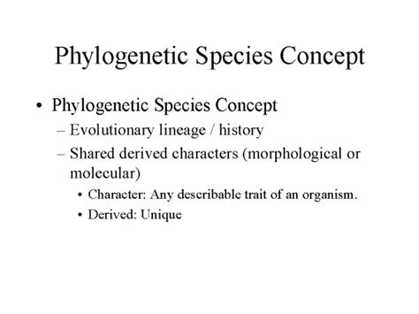 Phylogenetic Species Concept