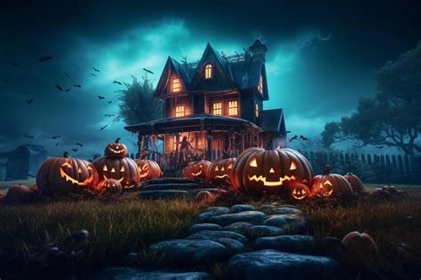 Haunted house on halloween celebration concept. Spooky house halloween ...