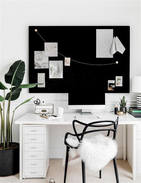 43 Black And White Home Office Decor Ideas - Shelterness