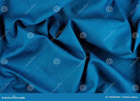 Bright Blue Fabric Texture with Folds. Stock Photo - Image of bright ...