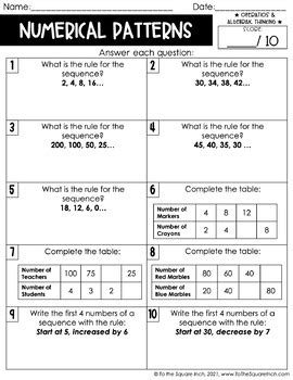 5th, 6th, 7th and 8th Grade Math Worksheets | TpT