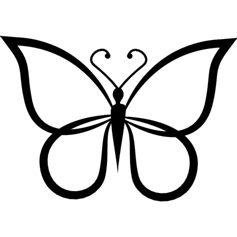 Butterfly Shape Outline Top View Vector SVG Icon - SVG Repo