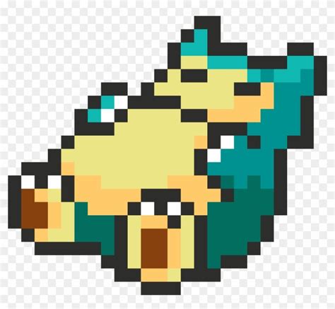 Snorlax Pokemon Sprite - Pixel Art Pokemon Snorlax, HD Png Download ...